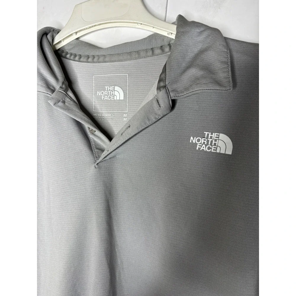 The North Face Mens Gray Short Sleeve‎ Polo Shirt Athletic Performance Size M